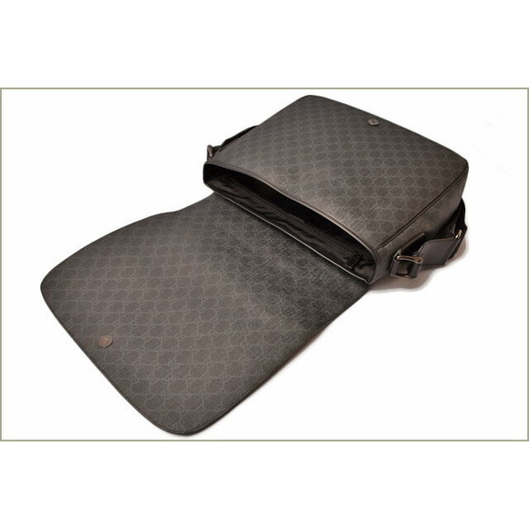 Gucci GG Supreme messenger bag shoulder gray black - Picture 7 of 10